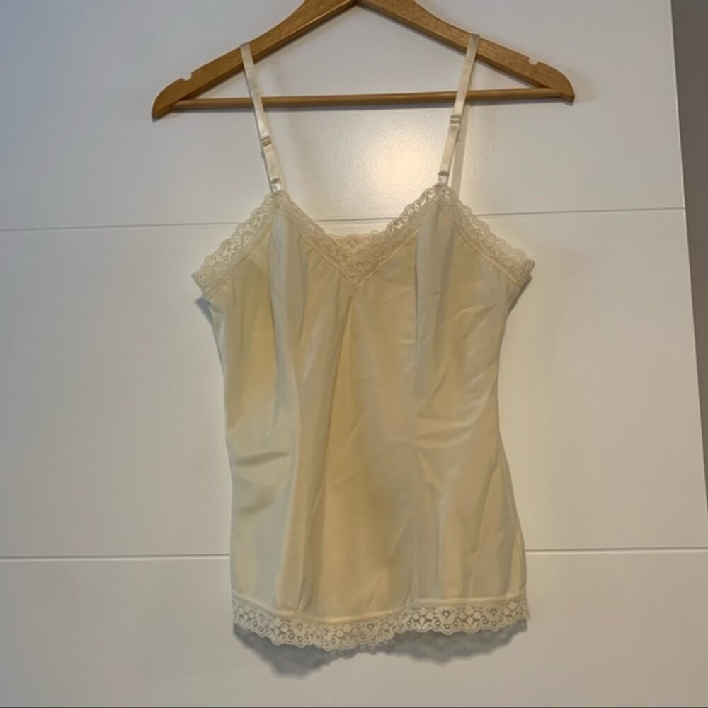 Vintage Cream Lace Slip Camisole